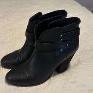 Rag and Bone Black Ankle Boots Sz 39.5